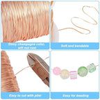 203 Feet Tarnish Resistant Copper Wires 24 Gauge/0.5mm Jewelry Craft Wires - Image 2