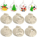 36PCS Wooden Hollow Christmas Ornaments by Sophena