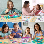 TingingYuli Friendship Bracelet Making Kit, 3-Layer Storage Box, Gift 6-12 | - Image 4
