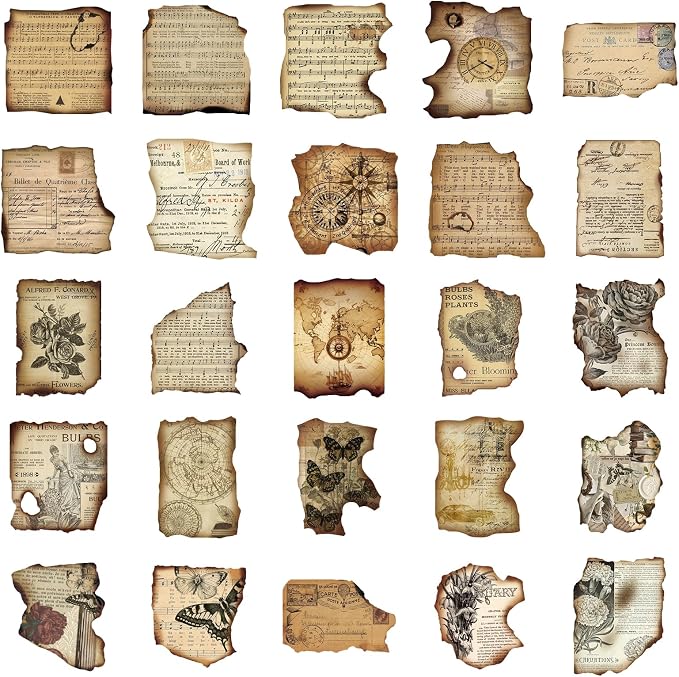 PRSTINCOL Vintage Journaling Stickers, Scrapbook Supplies - Image 3