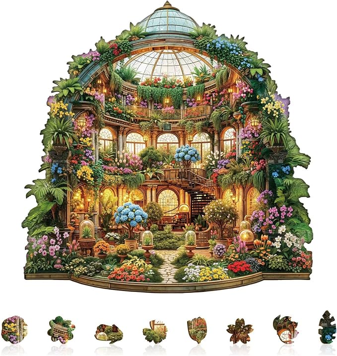 Mystic Garden Hall Puzzles Adults Gifts Wooden 270 Pieces 13.4 * 13.4in by Jollitot