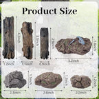 Morofme 7pcs Diorama Rocks Plastic Tree Stump Mini Rockery Stone - Image 6