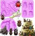 Insect Bug Beetle Fondant Silicone Mold Set of 3 by Infovox