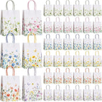 Gaillty 48 Pcs Wildflower Paper Gift Bags 6 Styles, Floral Goodie Bags by Unknown