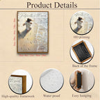 VXGMYPGZ Framed Footprints in the Sand Canvas Wall Art, Inspirational Christian - Image 3