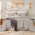 Andency Queen Comforter Set Heather Grey, 3 Pieces Boho Fall Tassel Lightweight by Andency