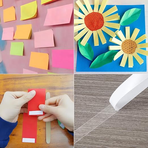 1/4" 4 Rolls Double Sided Adhesive Sticky Tape - Image 6