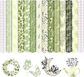 Sage Green Boho Permanent Adhesive Vinyl 12 Sheets 12'' x 10'' | Greenery Water by CraftingEveryday