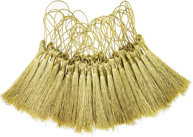 VAPKER Metallic Gold 100Pcs 13cm/5 Inch Bookmark Tassels by VAPKER