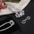 4mm Matte White Quartz Bead, 15-Inch Matte Round Loose Stone Beads - Image 2