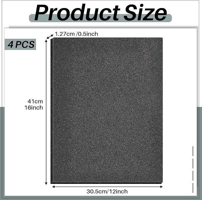 Amylove 16 x 12 x 0.5 Polyurethane Foam Sheet Foam Pad - Image 2
