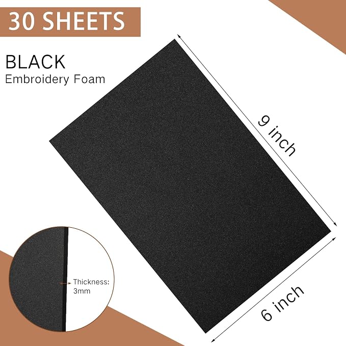 Innconee 30 Pcs Embroidery Foam 3D 3mm EVA Puffy Foam Sheets - Image 2