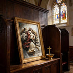 Vintage Gold Framed Jesus and Lamb Wall Art Jesus Saves the Lost Sheep Wall - Image 2