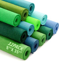 12 Rolls 8"x35" Large Stiff Felt Sheets, 1mm Felt Fabric Sheet by FEIYAUMI