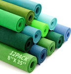 12 Rolls 8"x35" Large Stiff Felt Sheets, 1mm Felt Fabric Sheet by FEIYAUMI