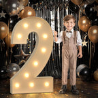 imprsv 4FT Marquee Number 2 Light up Number 2nd Birthday Decorations Large by Letsmakeitimpressive