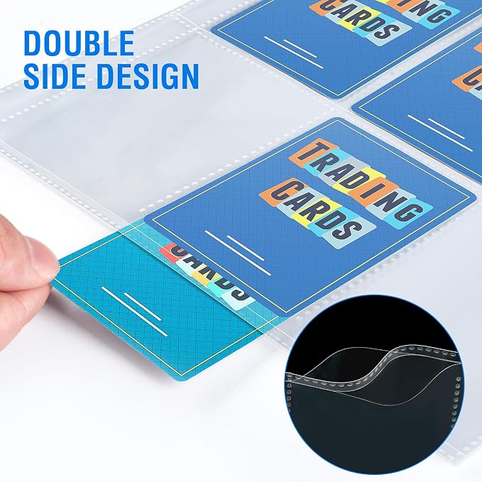 36 Pack 9 Pocket Page Protectors, Sooez Double Sided Trading Card Sleeves - Image 2