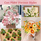 Cwczhi 600 PCS Pipe Cleaners Craft, 9 Assorted Colors Pink Pipe Cleaner Flower - Image 8