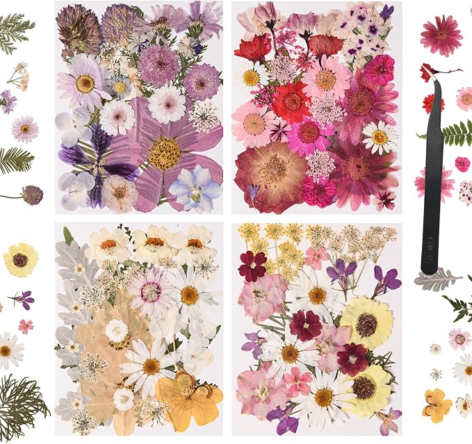 110 PCS Pressed Flowers for Resin molds Real Dried Flower Leaves for Resin by nisetten