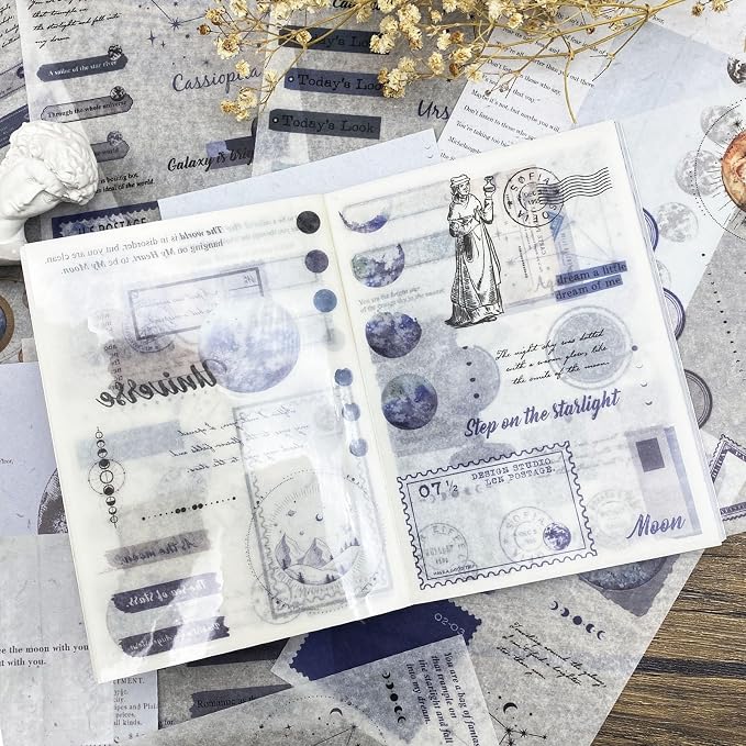 Aesthetic Planet Vintage Washi Stickers - Image 3