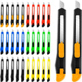 30 Pack Box Cutter Retractable, Snap-Off 9MM Utility Knife, Auto-Lock Razor by TIFICAL