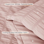 MUXHOMO 5 Pieces Twin Comforter Set, Seersucker Bed in a Bag Twin Size - Image 5