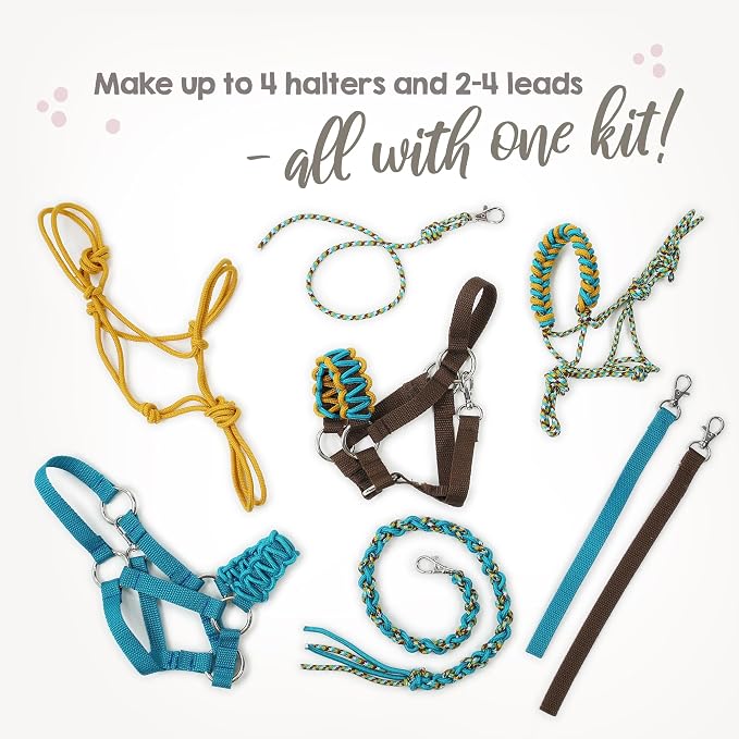 kullaloo DIY Hobby Horse Halter Kit Make Stick Horse Head Collars, Rope Halters - Image 6