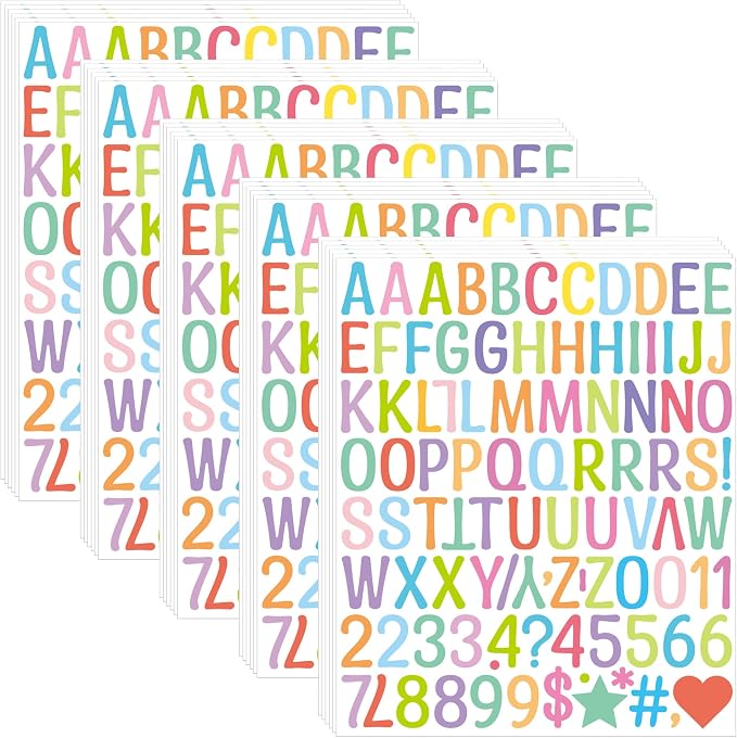 Letter Stickers 1 inch, Self-Adhesive Vinyl Waterproof ABC Letter Stickers by Unknown