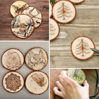 LESUMI Wood Slices with Bark, DIY Craft Supplies - Image 5