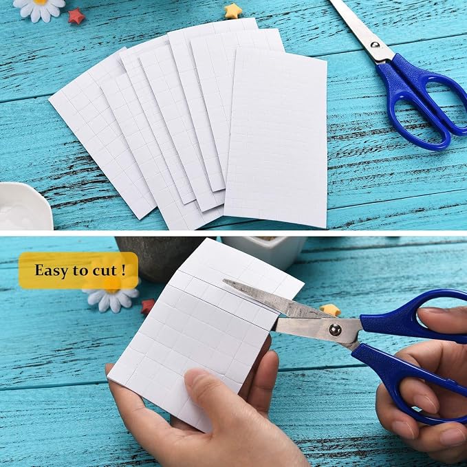 8 Sheets Foam Dots Squares, Adhesive 3D Foam Squares, 2 Sizes, Scrapbook | - Image 5