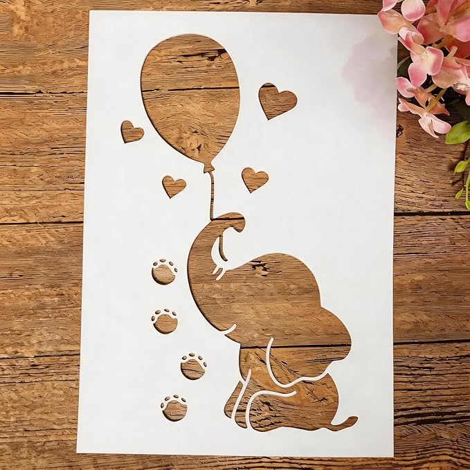 TIAMECH A4 Reusable Elephant Stencil by TIAMECH