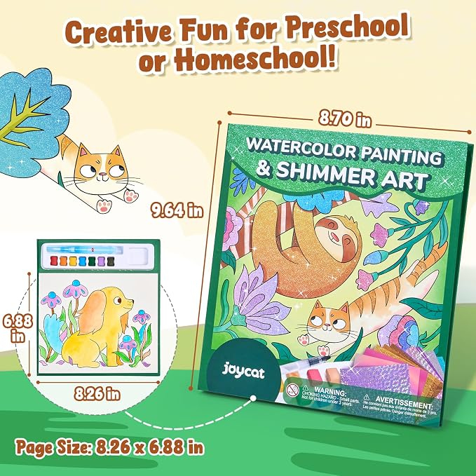 JoyCat Paint with Water Coloring Books & Shimmer Art | Art & Craft Activity - Image 6