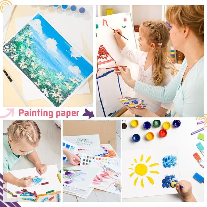 120 Sheets Watercolor Paper 8.5 x 11, 140 lb/300 GSM Cold Press Watercolor - Image 7