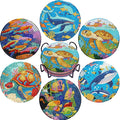 EWJRNSF 6 PCS Ocean Diamond Art Coasters DIY Kit by EWJRNSFDiamondPainting