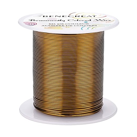 BENECREAT 20 Gauge 32 Yards Jewelry Beading Wire Tarnish Resistant Copper Wire by BENECREAT