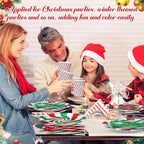 Pickmesh 400 Pcs Christmas Peppermint Candy Paper Plates Napkins Cups Cutlery - Image 5