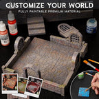 CZYY Magnetic Dungeon Tiles, Basic Set | Double-Sided Texture, Paintable Gray - Image 7