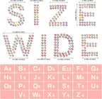 Zonon 136 Pieces Rhinestone Iron-on Letter Large Glitter Bling Alphabet Sticker - Image 2