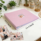 12x12 Inch Large 3 Ring DIY Scrapbook Photo Album, Linen Cover Scrapbook - Image 3