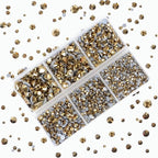 4000Pcs Mixed Size Hot Fix Round Crystals Gems Glass Stones Hotfix Flat Back - Image 5