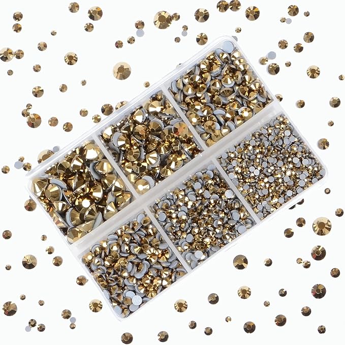4000Pcs Mixed Size Hot Fix Round Crystals Gems Glass Stones Hotfix Flat Back - Image 5