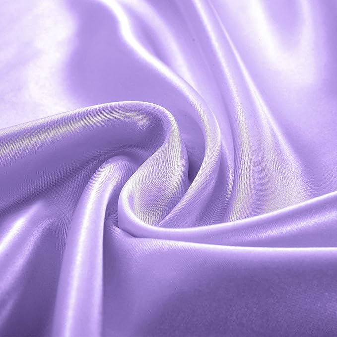 Homiest Lavender Satin Fitted Sheet King Size, Deep Pocket, Luxury & Ultra Soft - Image 4