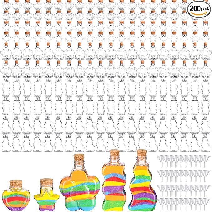 Shappy 200 Pcs Plastic Sand Art Bottles by Shappy