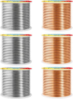 Mandala Crafts 10 GA Copper Silver Tone Combo Anodized Aluminum Craft Wire | - Image 2