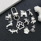 WOCRAFT 60pcs Bright Silver Dogs Bracelet Charms - Image 6