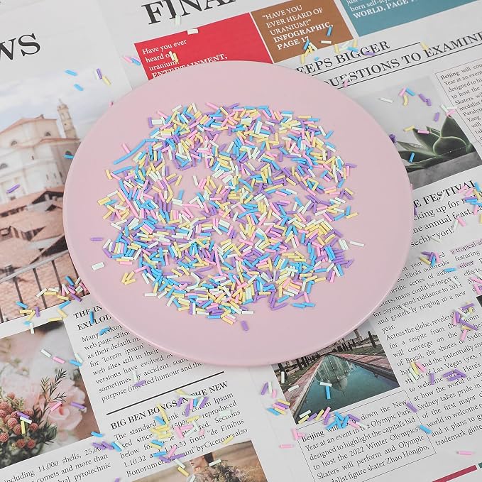 DIYASY 180g Fake Sprinkles, 6.35 oz Non-Edible Resin Sprinkles Faux Plastic - Image 2