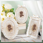 Vicenpal 3 Pcs Tiny Picture Ornate Frames 4 x 6 Inch Small Vintage Oval Picture - Image 4