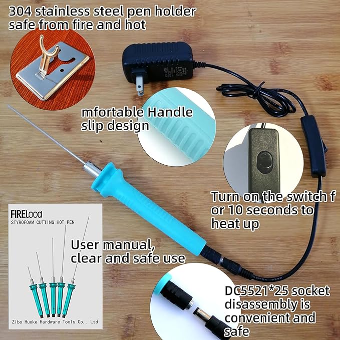 Electric Hot Wire Cutter 5CM length Hot melt Pen, Hot Electric Cutter Kit - Image 4