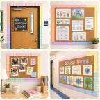 6 Rolls 40 Ft Ruffled Bulletin Board Borders Back to School Classroom Decor - Image 6