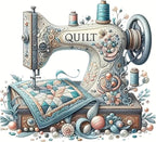 Sewing Machine Stamped Cross Stitch Kits by Unknown